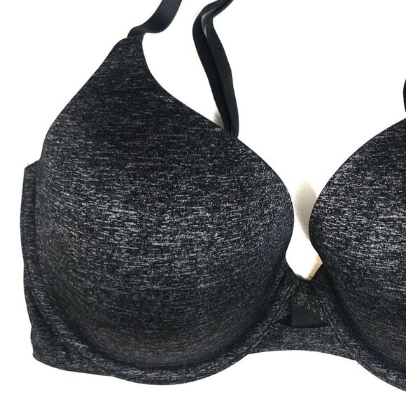 Victoria's Secret 34DD Perfect Shape Black Bra Lined Underwire Adjustable Straps - Picture 2 of 10